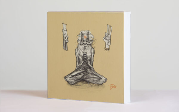 Meditating Swami - Box Frame