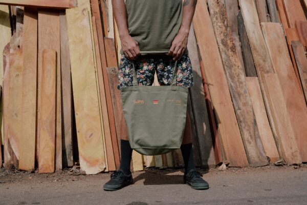 Mika - Artist Series - Lankan Tote - Khaki Green - Image 2