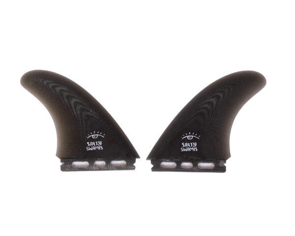 Salty Swamis Fins - Twin Uprights - Black