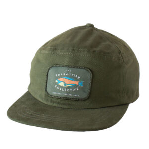 The Parrotfish Collective . 5 Panel Cap . Khaki Green