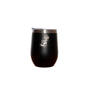 Powder Coated Travel Mug . Black