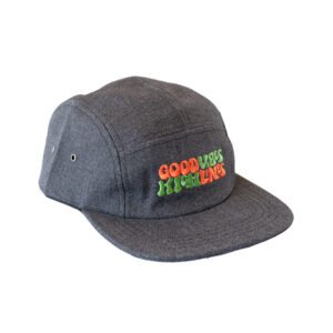 Good Vibes High Lines . 5 Panel Cap . Charcoal